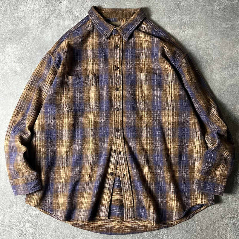楽天市場】90s ST JOHN'S BAY チェック 長袖 ヘビー フランネル シャツ