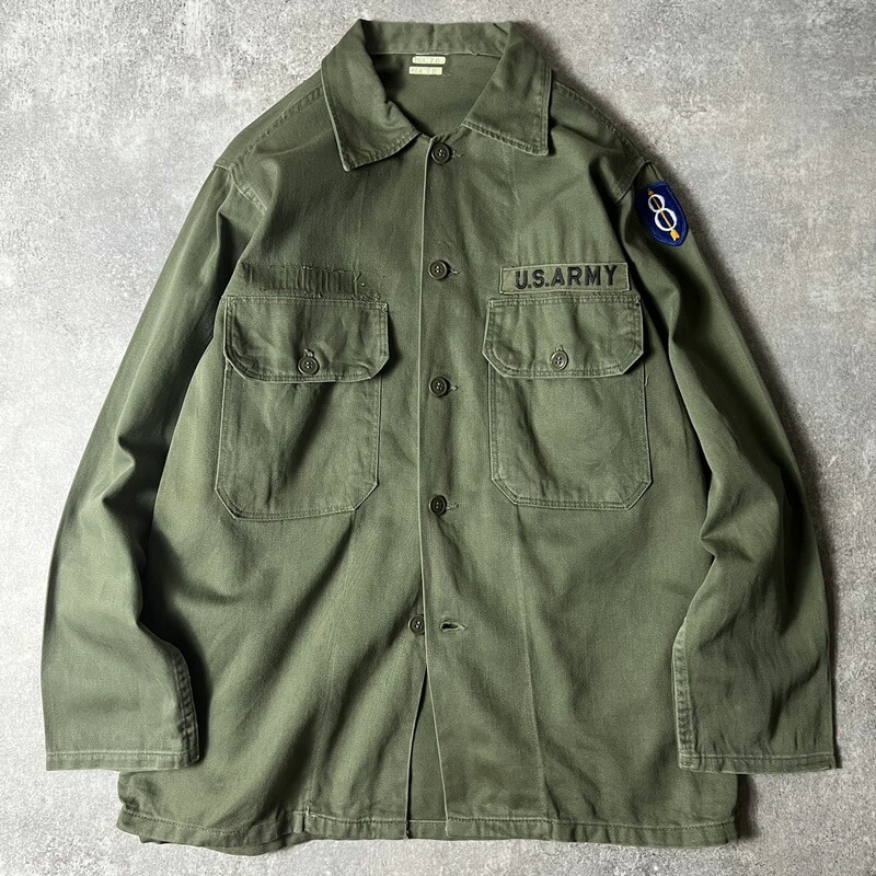 楽天市場】60s US ARMY OG-107 コットン サテン ユーティリティ シャツ