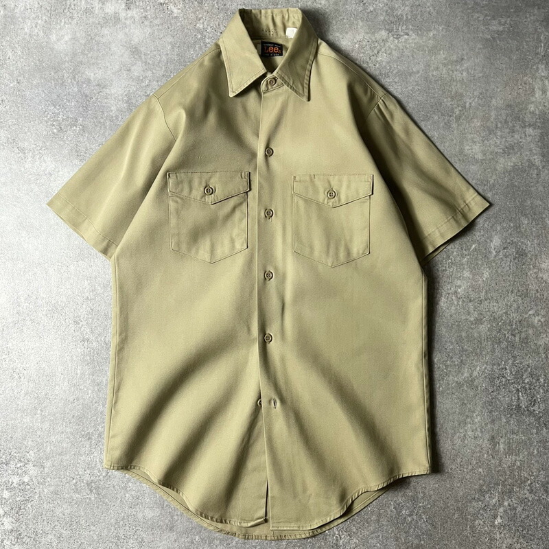 楽天市場】70s USA製 Lee 半袖 ワーク シャツ / 70年代 アメリカ製