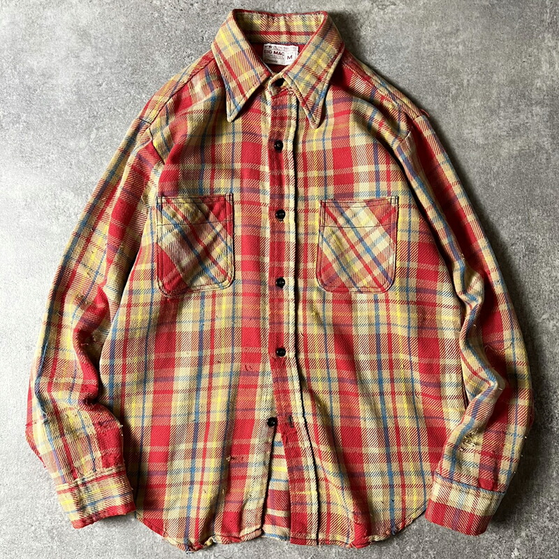 楽天市場】雰囲気系 70s BIG MAC チェック 長袖 ヘビー フランネル