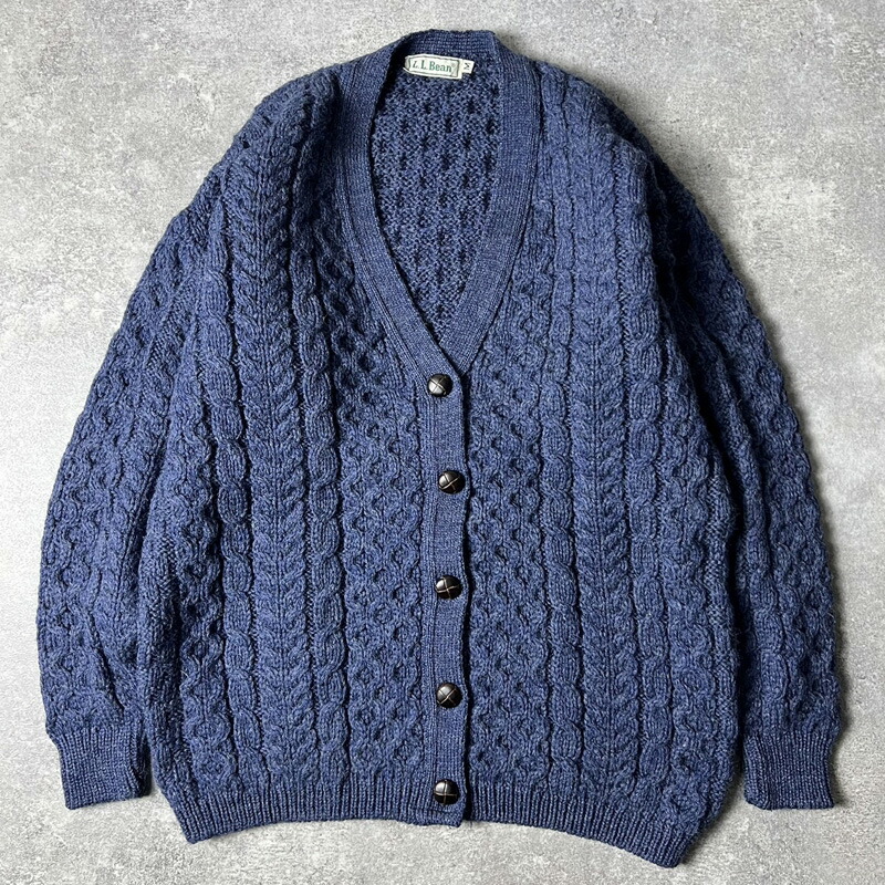 楽天市場】アイルランド製 80s LLBean ウール フィッシャーマン ニット