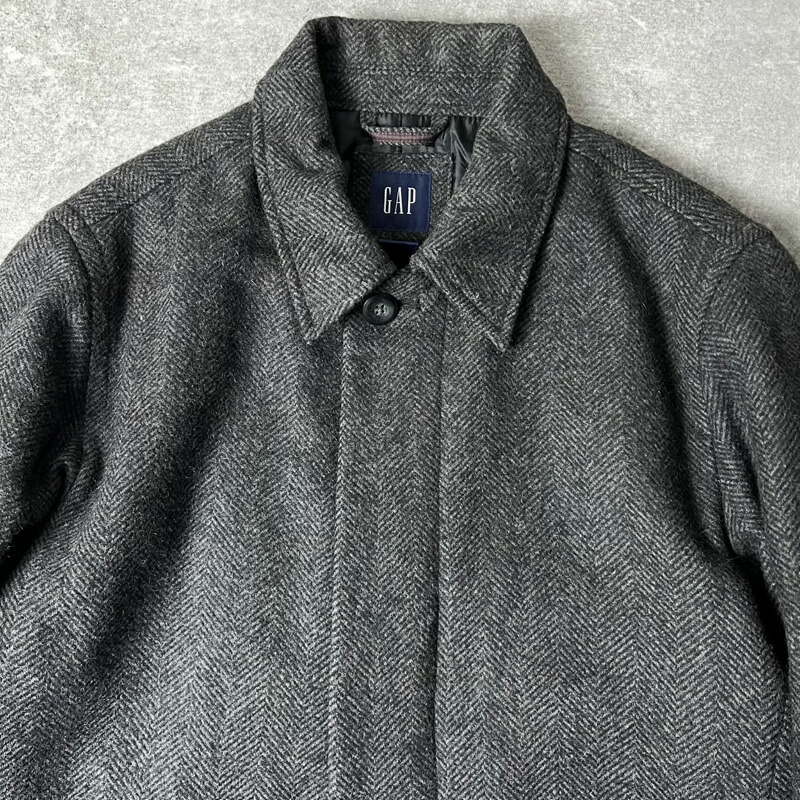 楽天市場】00s GAP 中綿 ライナー付き ウール ツイード ステンカラー