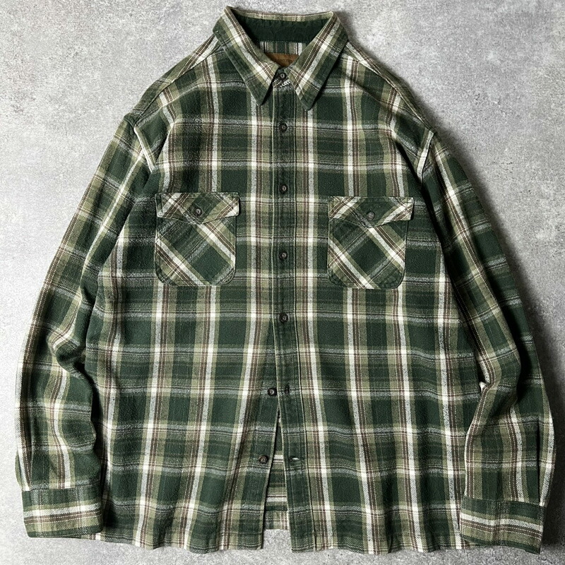 楽天市場】90s ST JOHN'S BAY チェック 長袖 ヘビー フランネル シャツ