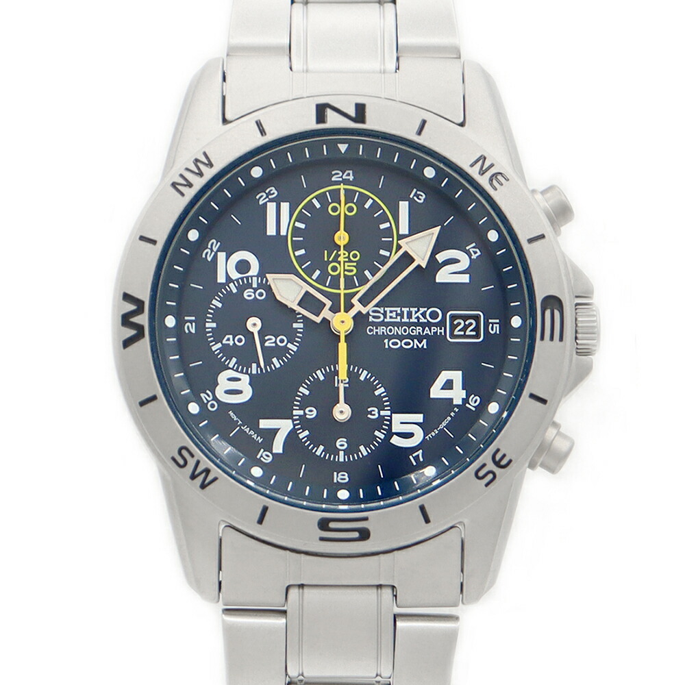 楽天市場】電池交換済 SEIKO セイコー クロノグラフ 7T92-0DX0 デイト