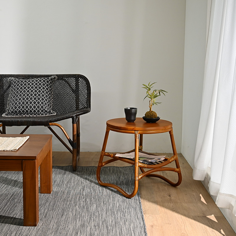 楽天市場】サイドテーブル コーヒーテーブル 籐製 おしゃれ 軽い 和風