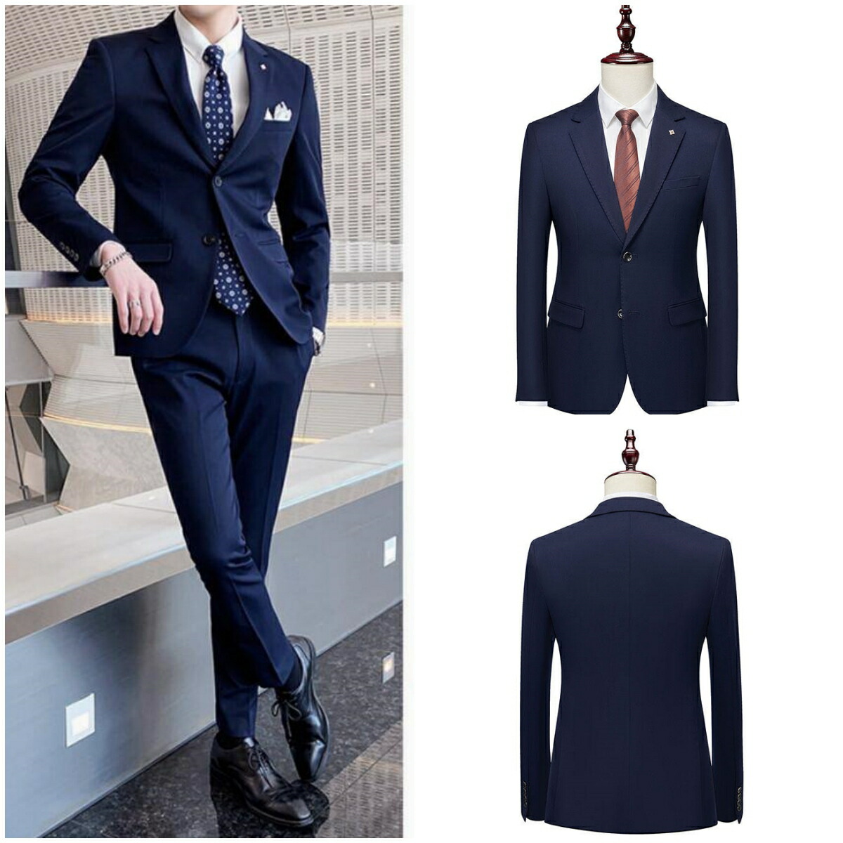 楽天市場】即納☆ セットアップ スーツ メンズ 夏 スリム 通気 上下