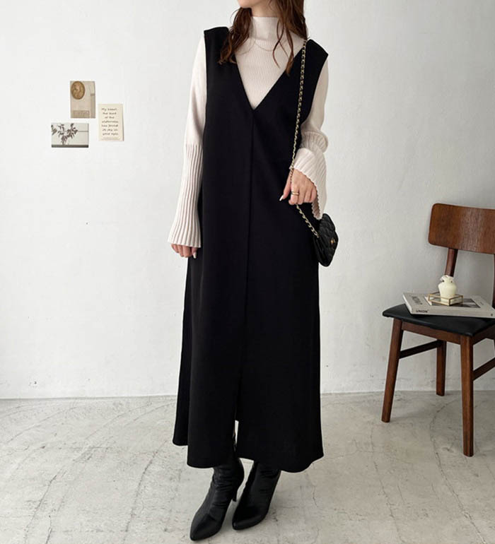 楽天市場】楽ちん ストレッチ前後2wayジャンパースカート レディース