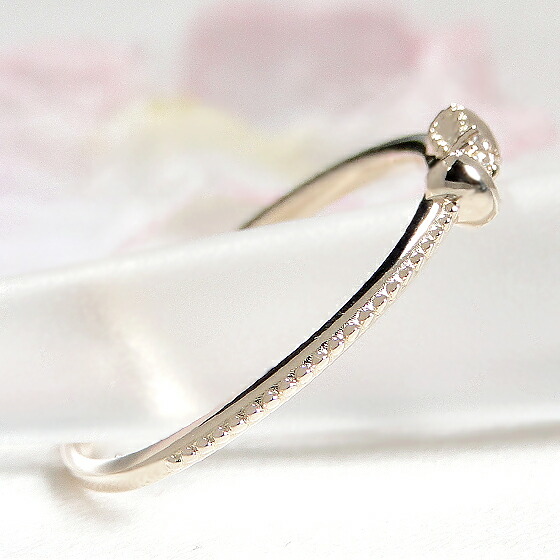 楽天市場】K10 リボンモチーフ ダイヤモンド ピンキー リング送料無料