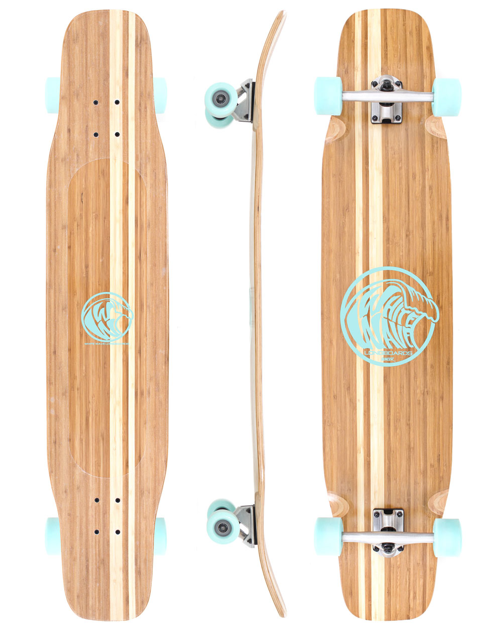 楽天市場】在庫一掃 セール！ロング スケートボード ホワイト ウェーブ