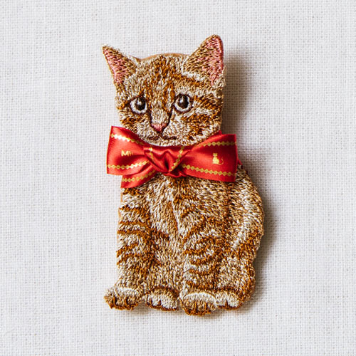 楽天市場】刺繍ブローチ P-TOUCH CUBE コラボ ねこ（高さ約