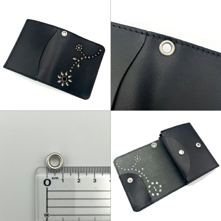 楽天市場】日本製 栃木レザー 財布 正規品 USAスタッズ フラワー