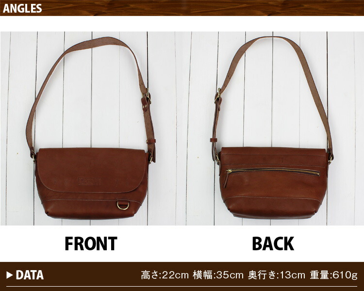楽天市場】栃木レザー ショルダーバッグ メンズ 日本製 牛革 本ヌメ革
