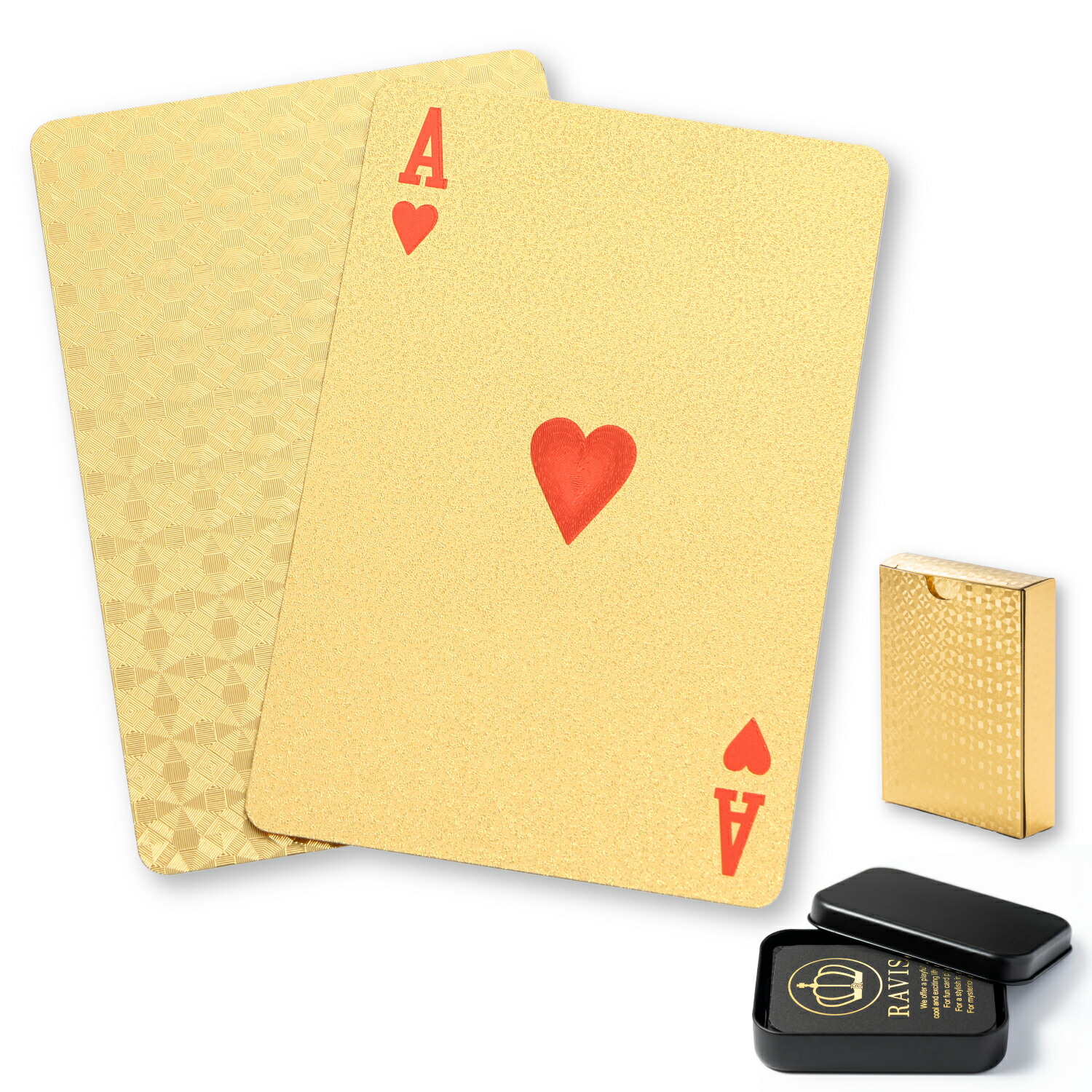 楽天市場】RAVIS トランプ プラスチック ゴールド おしゃれ フレックス