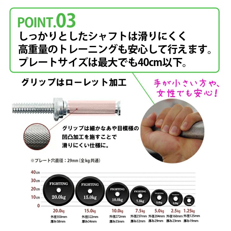 楽天市場】【公式販売店】ファイティングロード 高品質 バーベル