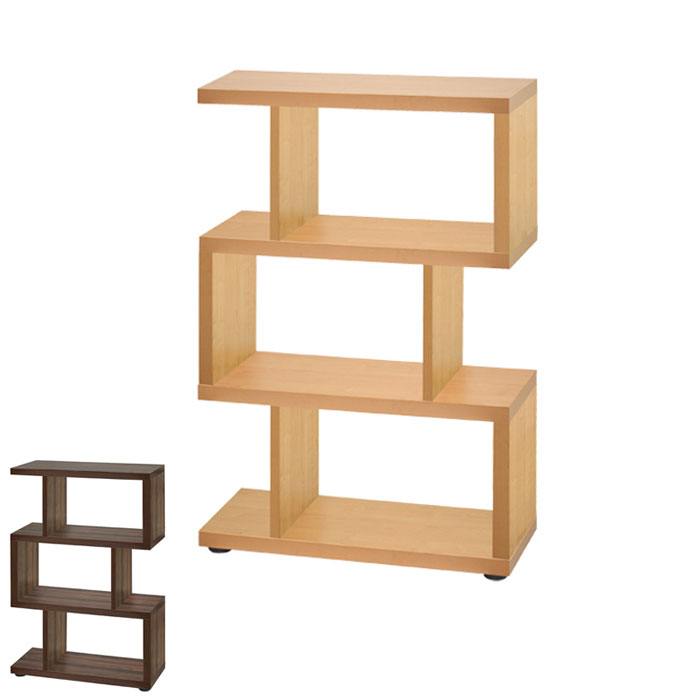 楽天市場】デザインラック3段 S字ラック 木製 S字 見せる収納