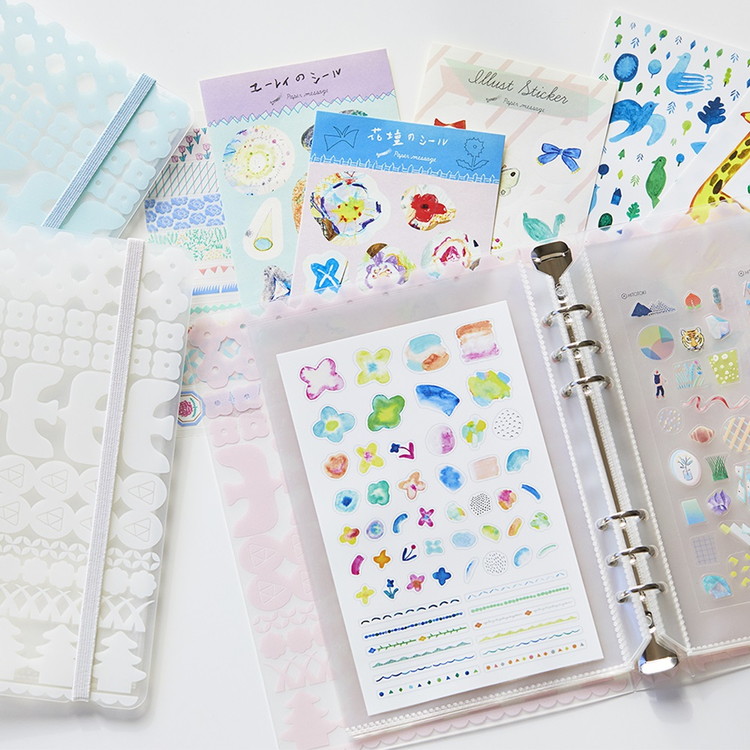 楽天市場】キングジム オトナのシールコレクションB 002 6穴バインダー