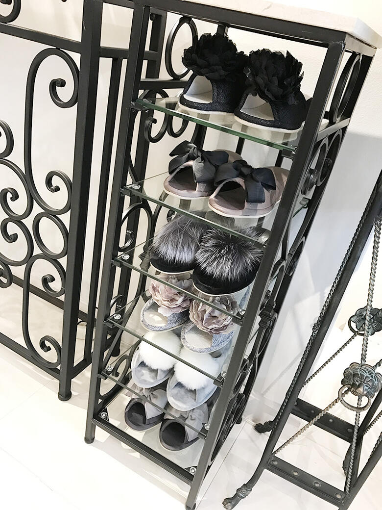 楽天市場】Wrought Iron 天板大理石 アイアン スリッパラックアイアン