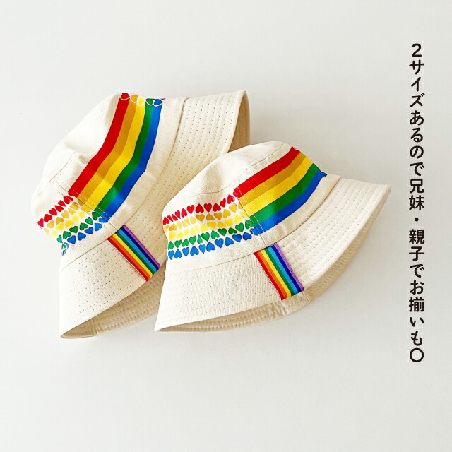 楽天市場】☆ポイント10倍☆送料無料【レインボーバケットハット】帽子