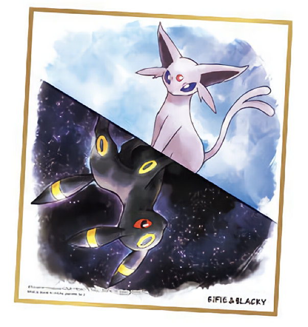 楽天市場】【5.エーフィ＆ブラッキー】 ポケモン 色紙ART 2 : REALiZE