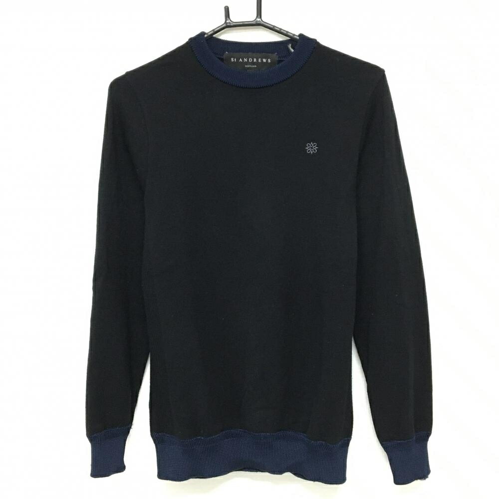 楽天市場】セントアンドリュース セーター 黒×ネイビー コットン
