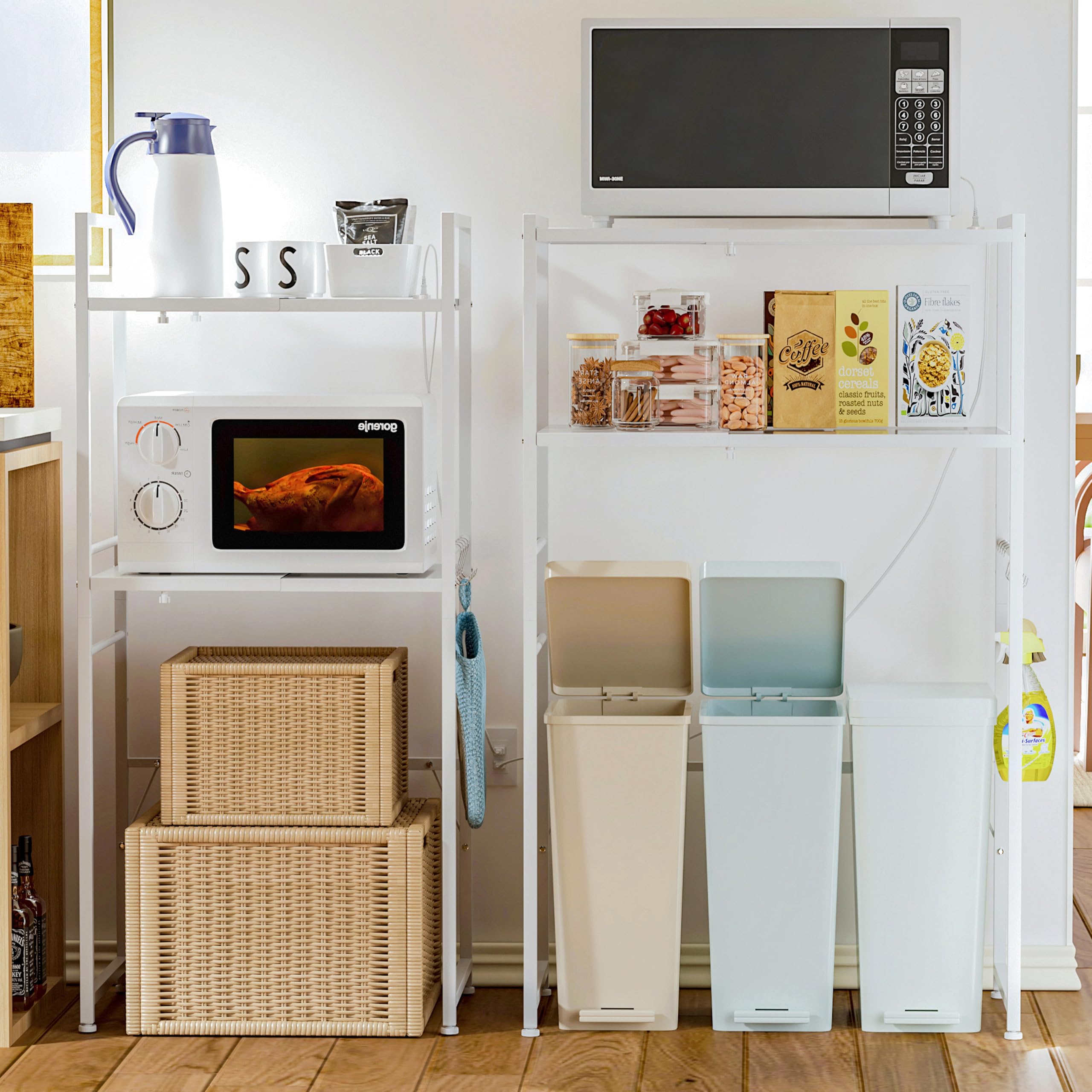 楽天市場】LunarLight 多機能横幅伸縮できるコンセント付きキッチン