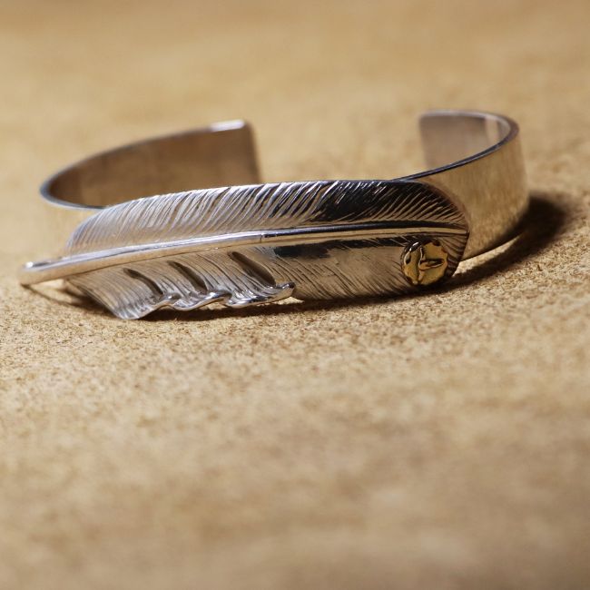 楽天市場】TADY&KING特大SVフェザー平打ちバングルK18ロングホーン