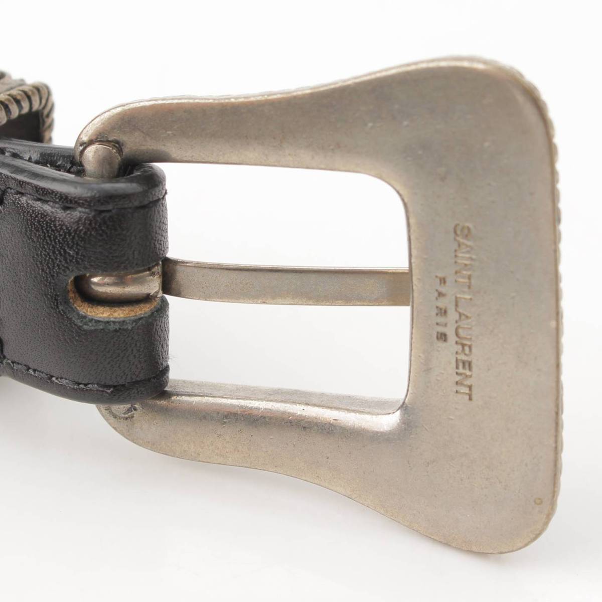楽天市場】【サンローラン】SAINT LAURENT ウェスタン バックル レザー