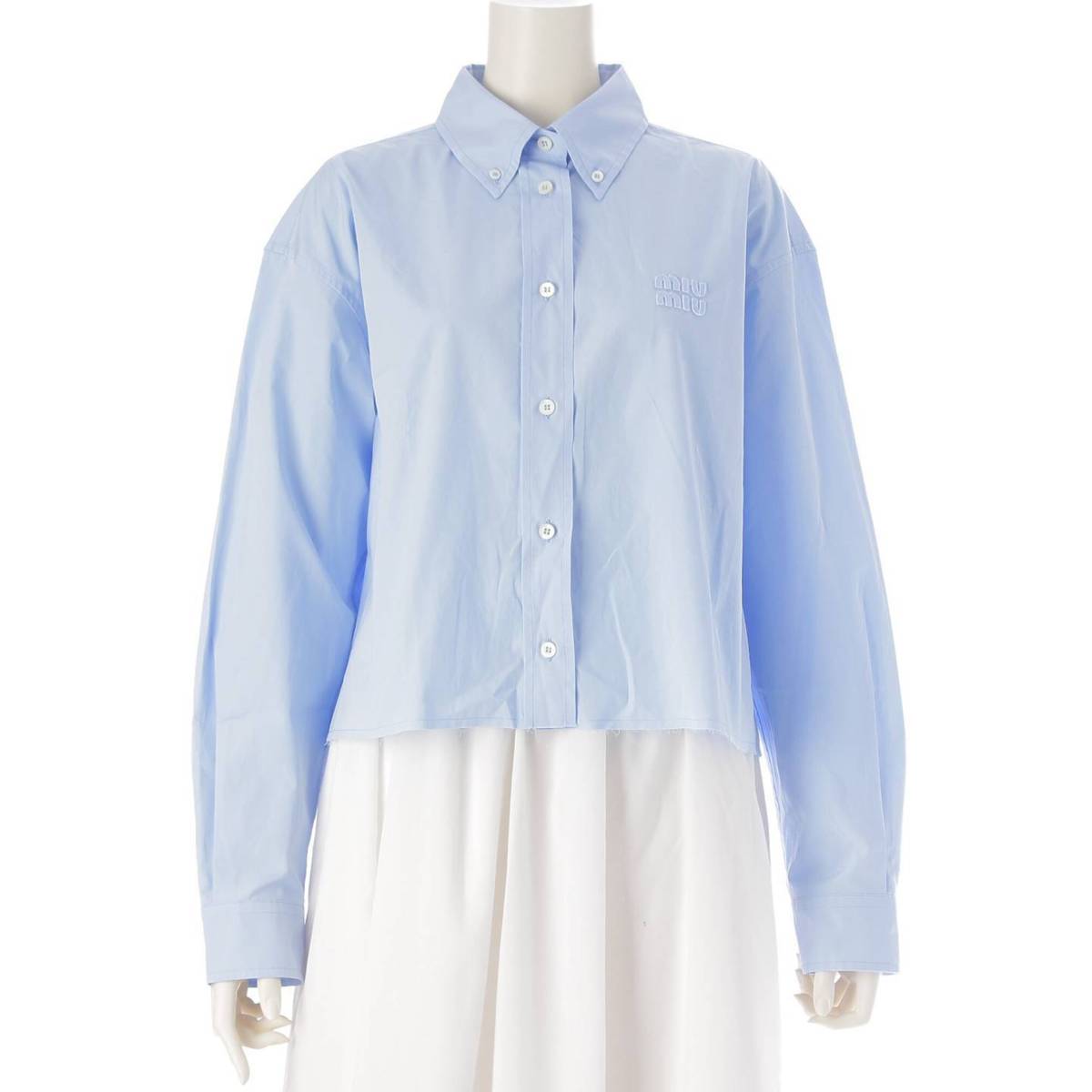 楽天市場】【ミュウミュウ】Miu Miu 24SS コットンポプリンブラウス