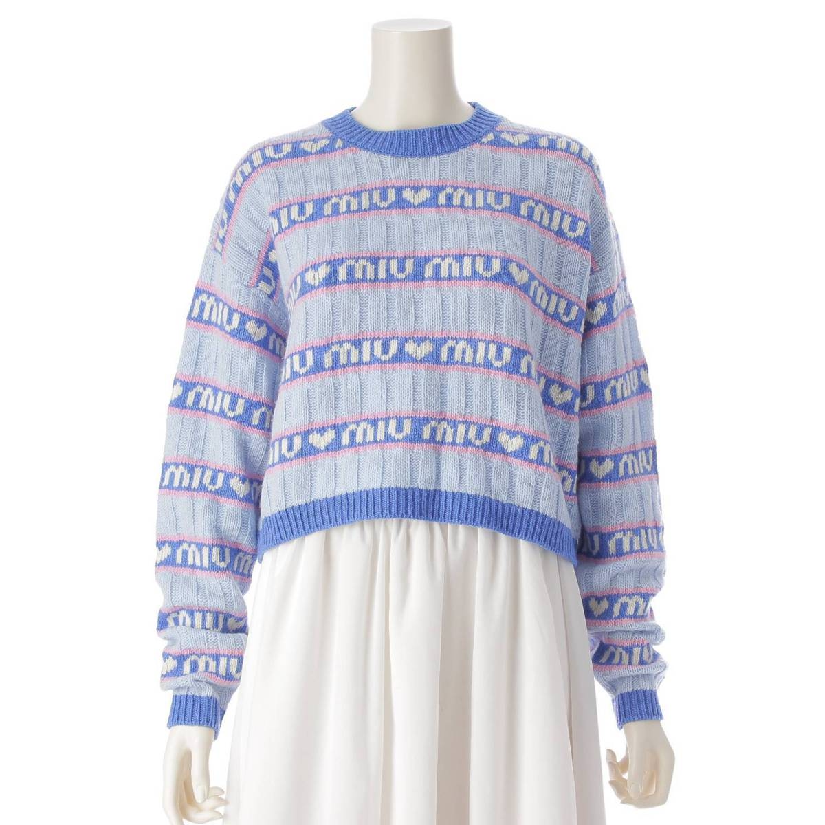 楽天市場】【ミュウミュウ】Miu Miu 21年 ロゴ ジャガード ボーダー