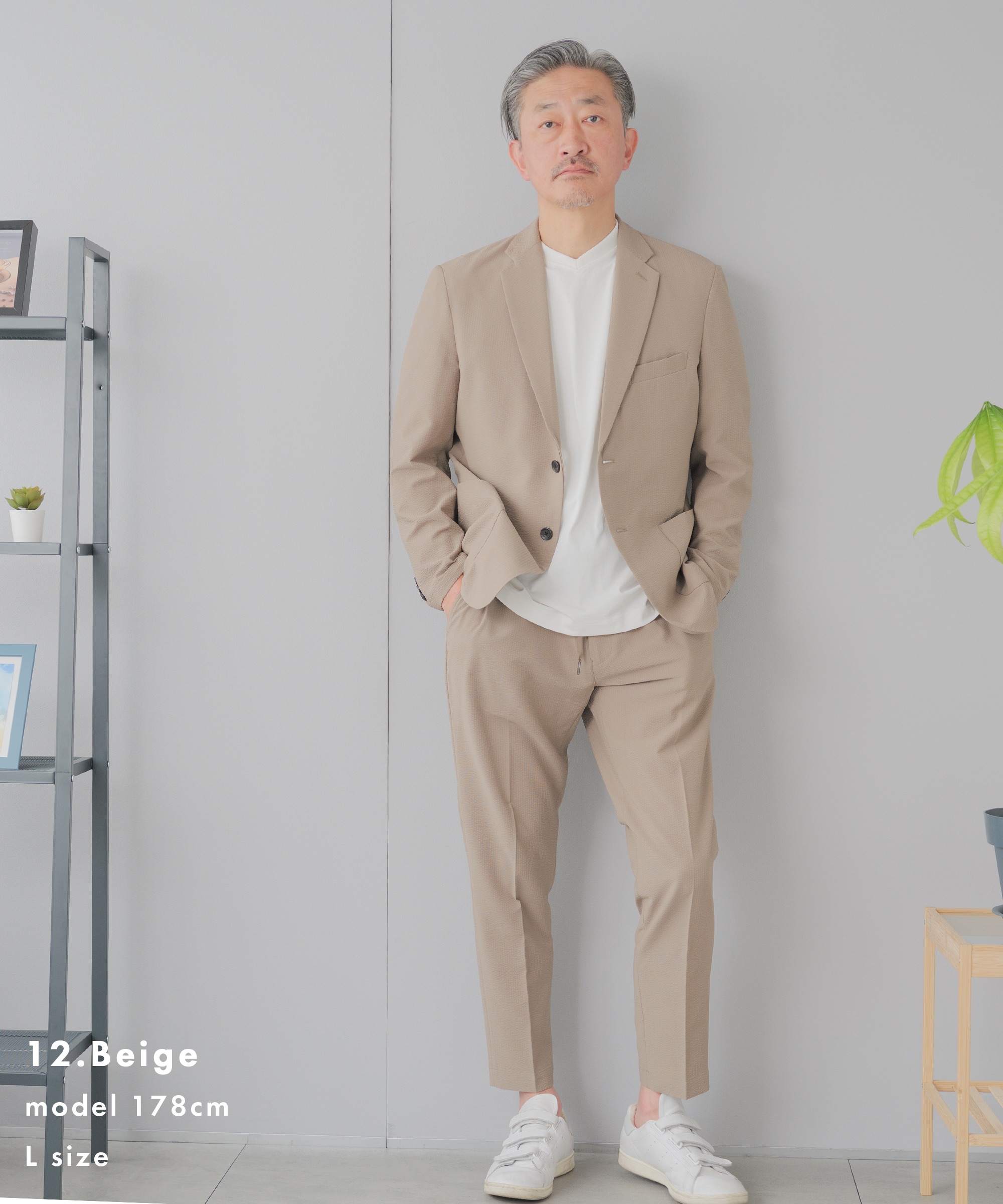 楽天市場】セットアップ メンズ スーツ 夏 ストレッチ ブランド AWC 夏