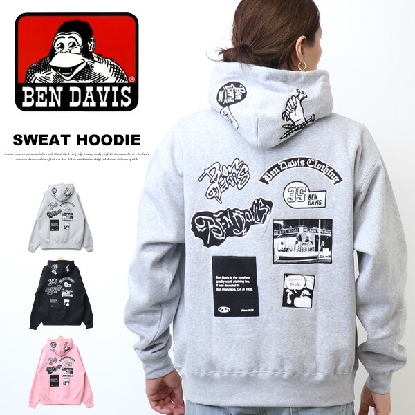 楽天市場】BEN DAVIS ベンデイビス マルチワッペン 刺繍 スウェット