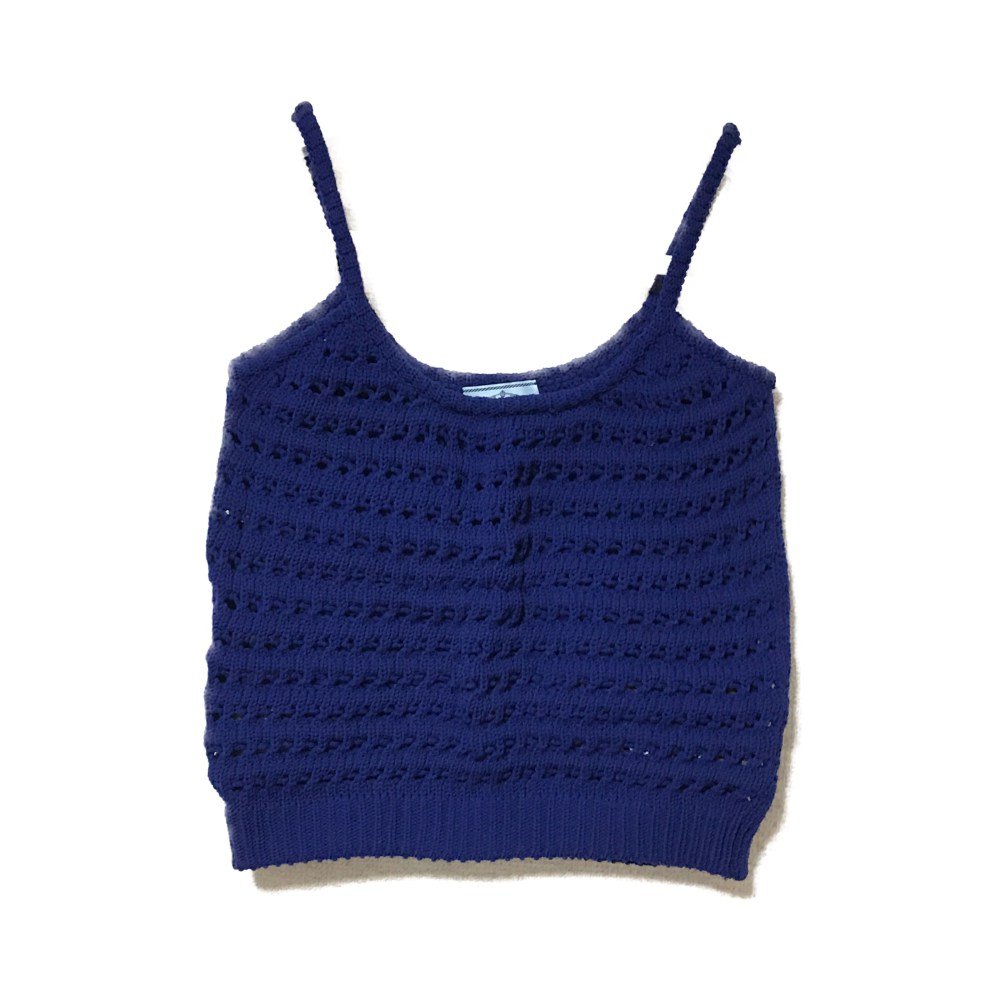 楽天市場】プラダ バックロゴ・クロシェニットキャミソールトップス/38