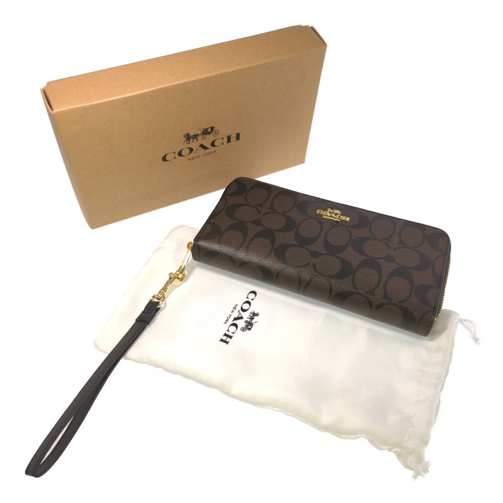 楽天市場】COACH コーチ シグネチャー・コーティングレザー ラウンド