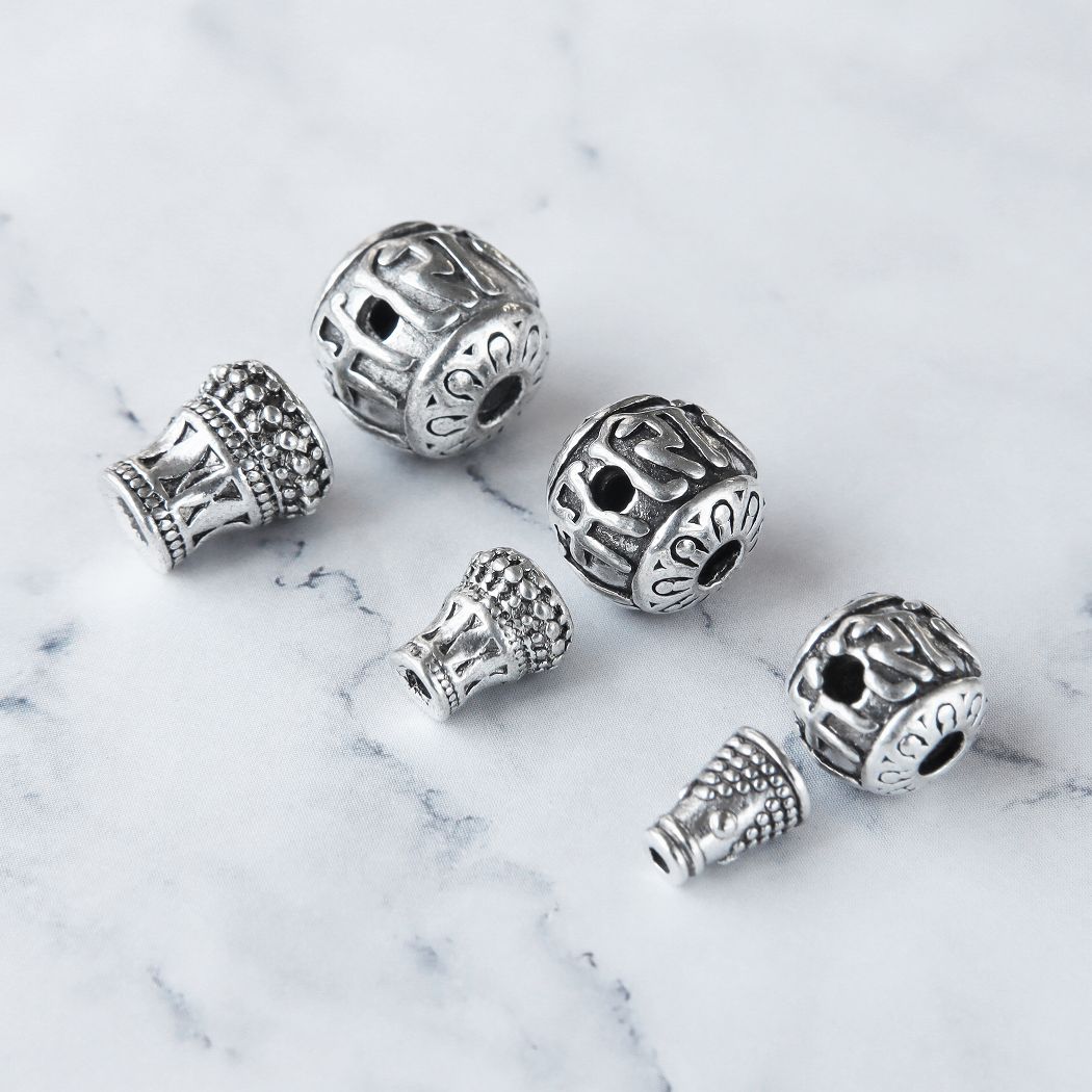 楽天市場】【六字真言彫刻入り】数珠 念珠 パーツ 親玉 ボサ チベット