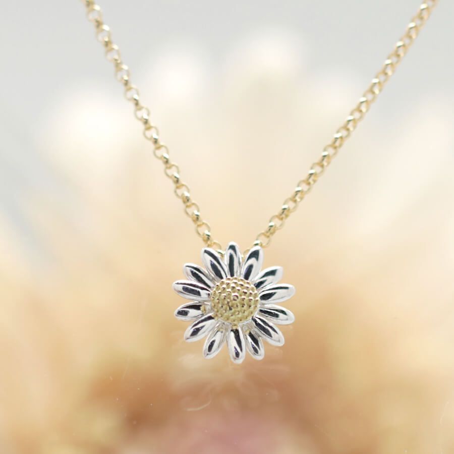 楽天市場】フラワー ネックレス SV925 シルバー925 花 デイジー