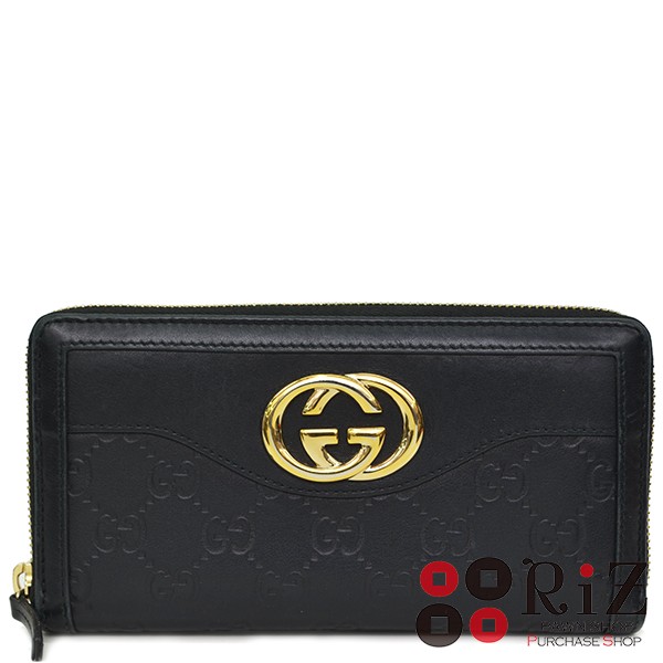 楽天市場】GUCCI GUCCI SIMMA ブラック ラウンドファスナー長財布