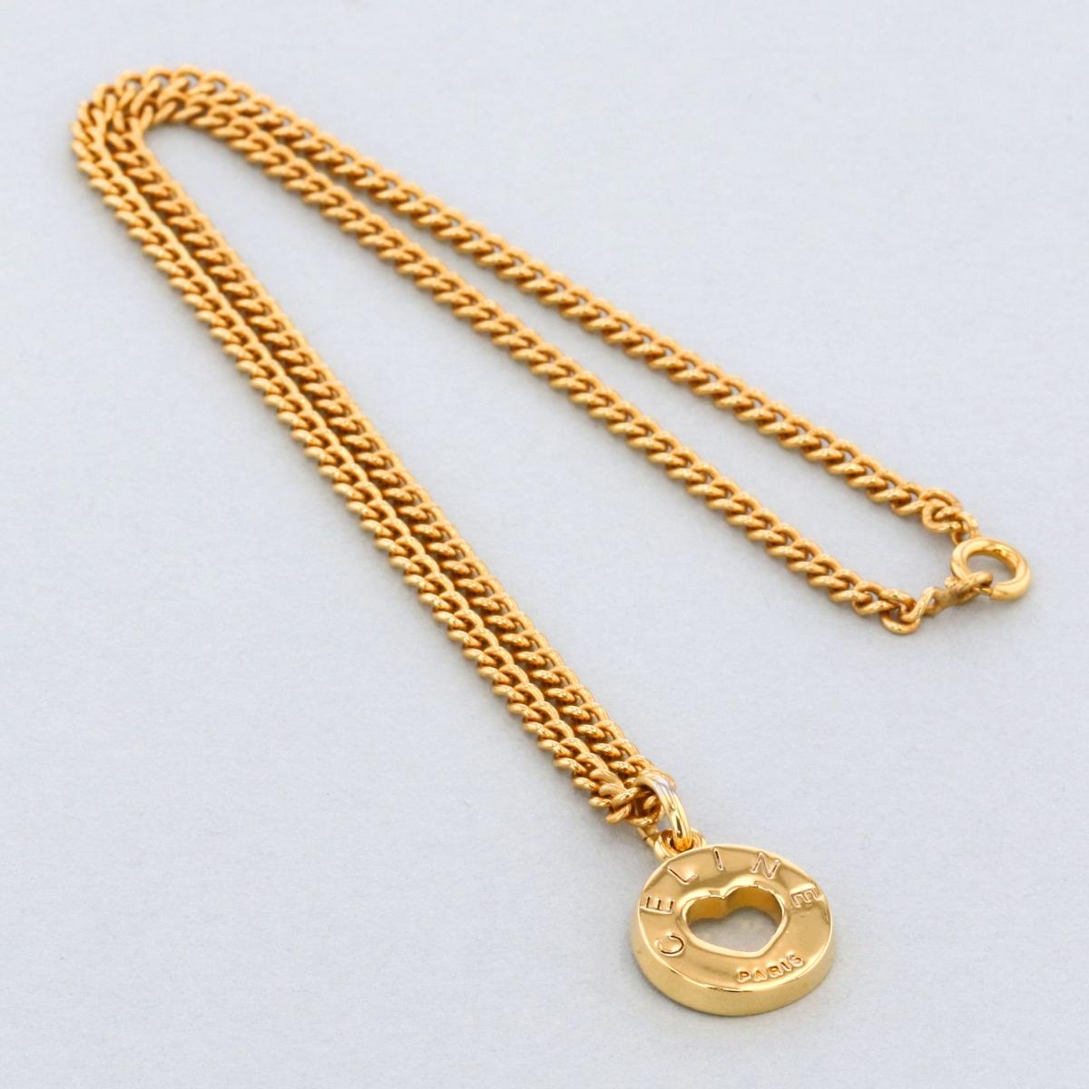 楽天市場】【値下げ】CELINE セリーヌ サークル ハート チェーン