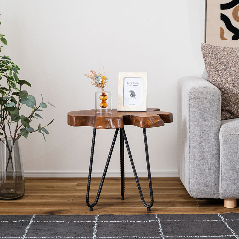 楽天市場】サイドテーブル 切り株ヴィンテージデザイン ラフさが魅力約