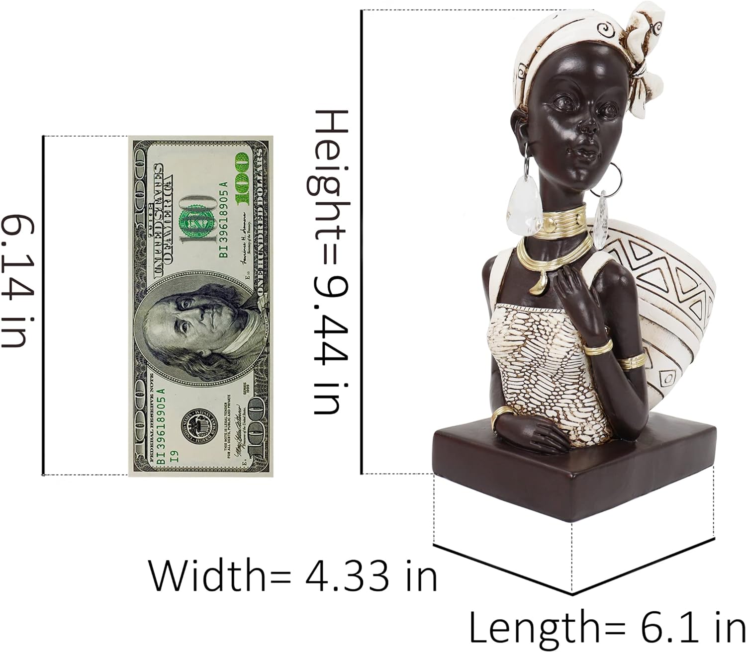 楽天市場】アフリカの女性彫像 リビングルーム彫刻装飾 26cmアフリカの