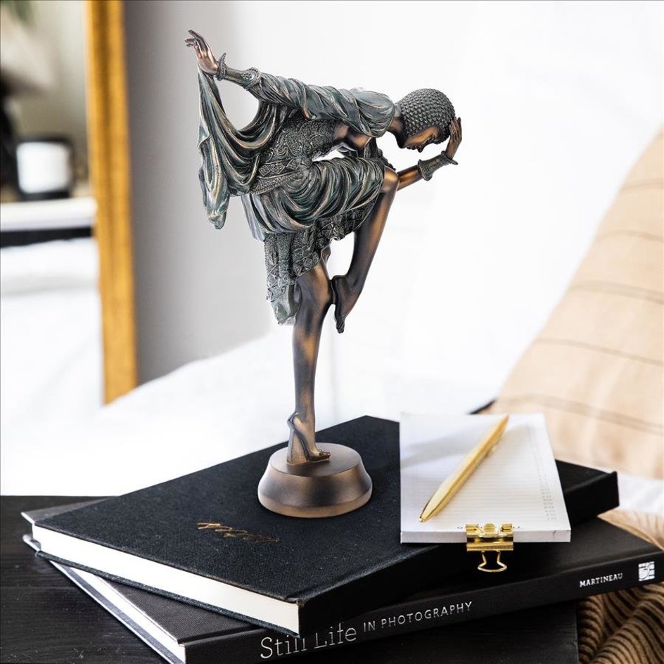 楽天市場】アールデコ様式 スネーク ダンサーブロンズ風 彫像 / ファン