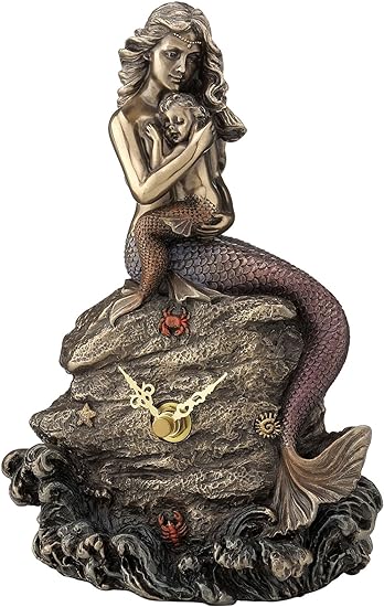 楽天市場】人魚の時計（マーメイド・クロック）-岩の上に座っている