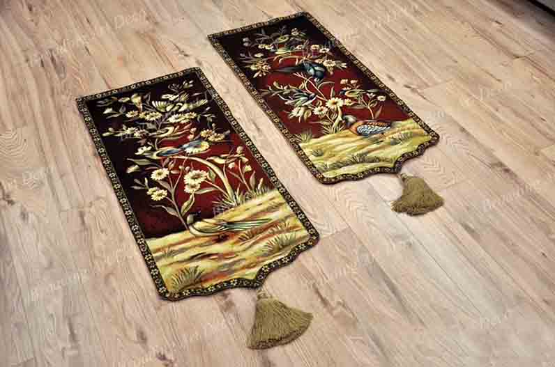 楽天市場】花と鳥のジャガード織りタペストリー壁掛けゴブラン ホーム