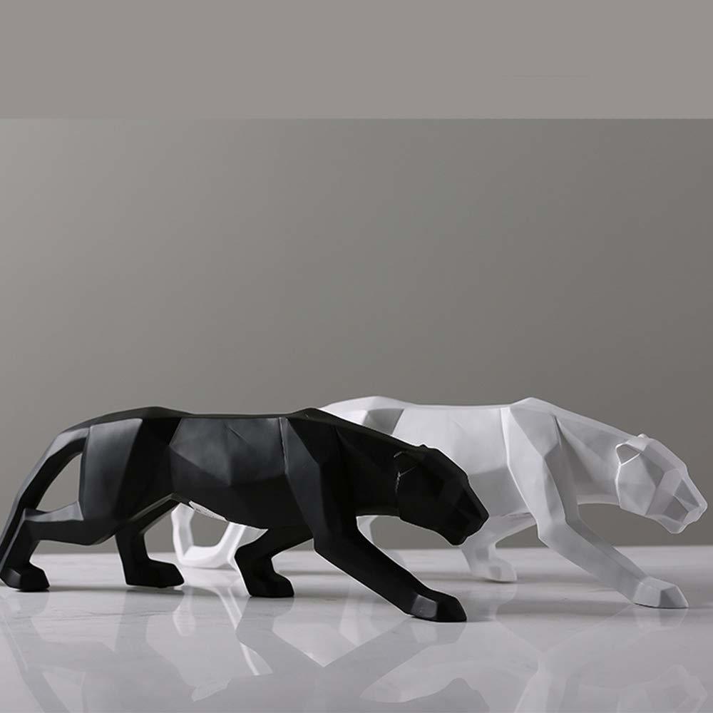 楽天市場】幾何学モダンなブラックパンサー（黒豹 ヒョウ）彫刻 彫像