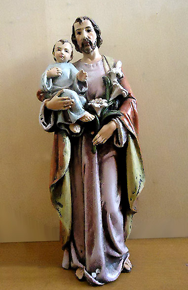 楽天市場】聖ヨセフと神の御子イエス・キリスト像 カトリック教会 祭壇