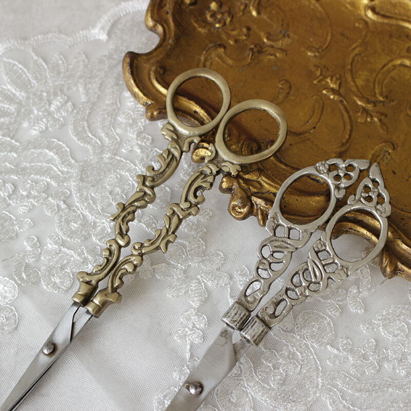 楽天市場】はさみ アンティークシザー ゴールド 文具 ハサミ お洒落