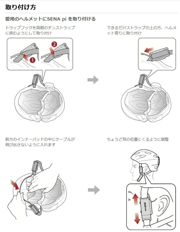 楽天市場】【SENA】0411252 セナ PI-01 pi (パイ) スマートヘルメット