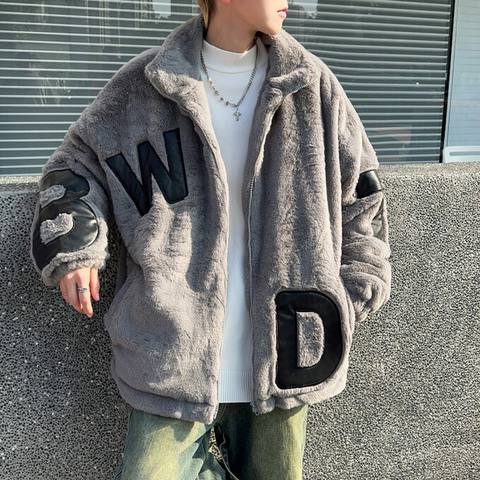 楽天市場】ボアジャケット メンズ ボアブルゾン もこもこ ふわふわ