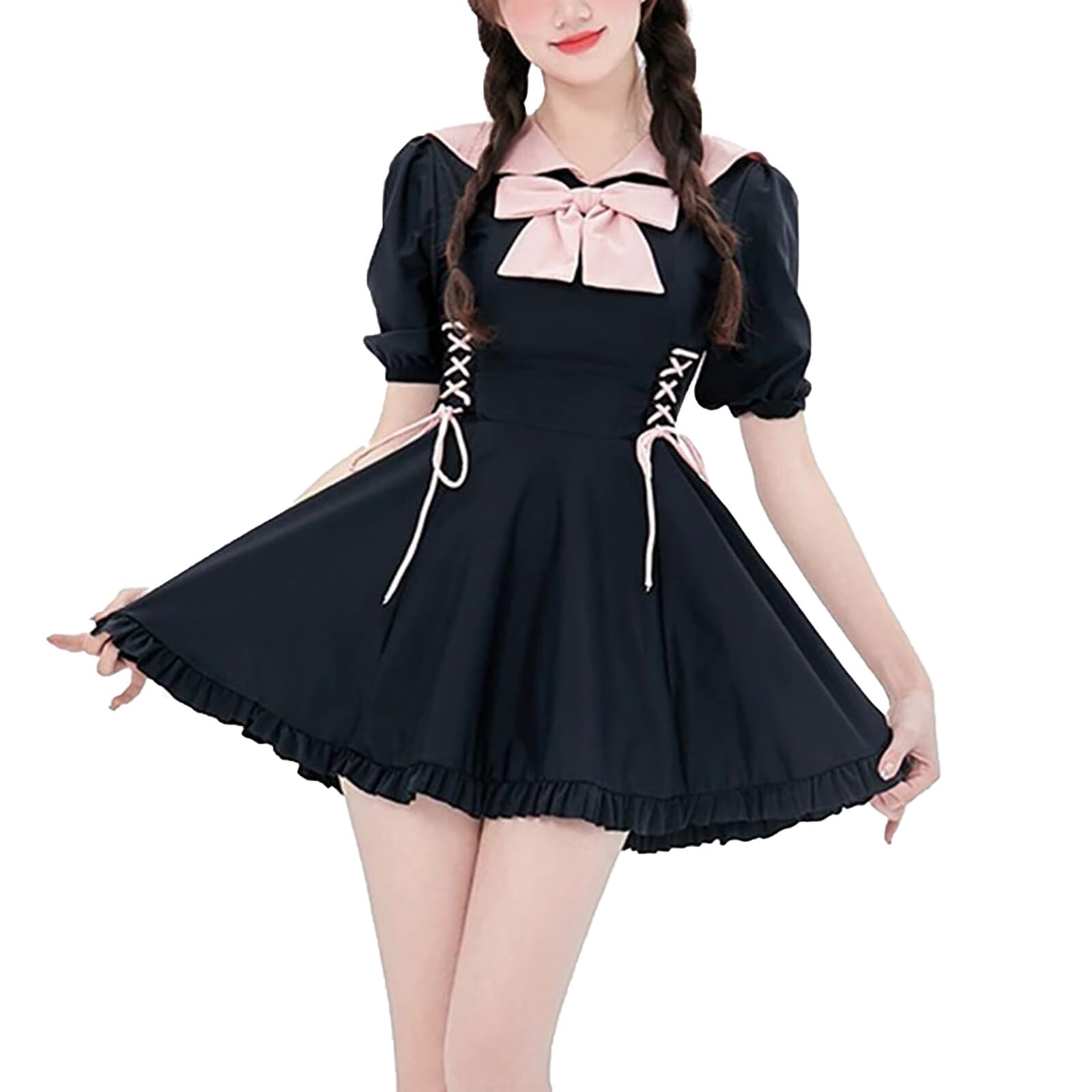 楽天市場】水着 ワンピース 可愛い 量産型 レディース 学生 2点セット