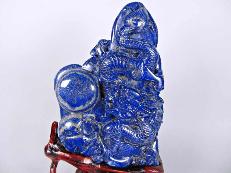 楽天市場】【店頭展示中】濃厚ブルー 【玉持ち龍神 ラピスラズリ 龍