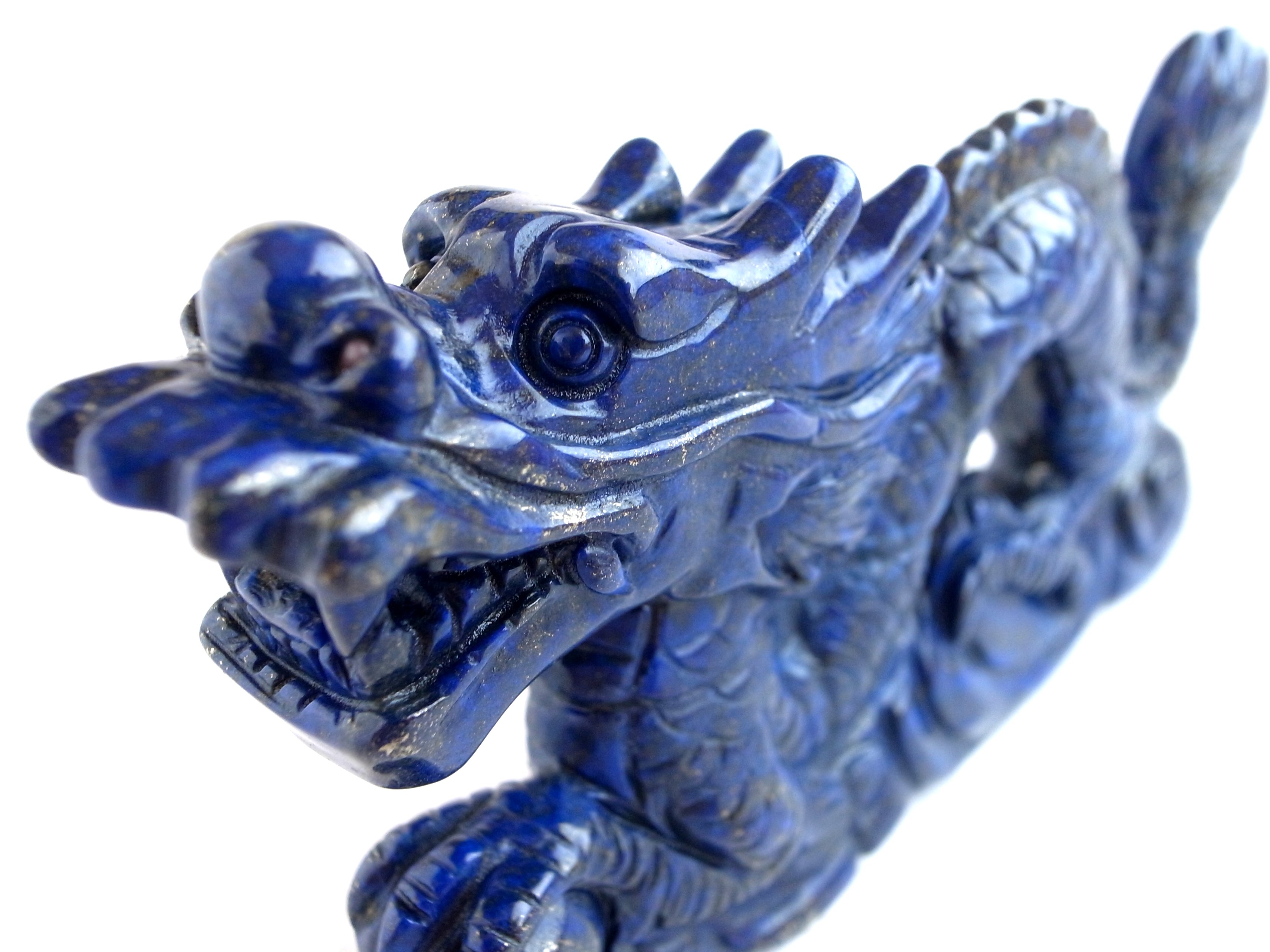 楽天市場】○【龍神 ラピスラズリ 龍彫刻置物】高さ約66.5mm 約265g